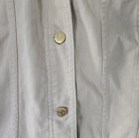 Vintage Ralph Lauren Denim Jacket Women Sz M Tan Jean Pockets Button Up Classic - Picture 6 of 15